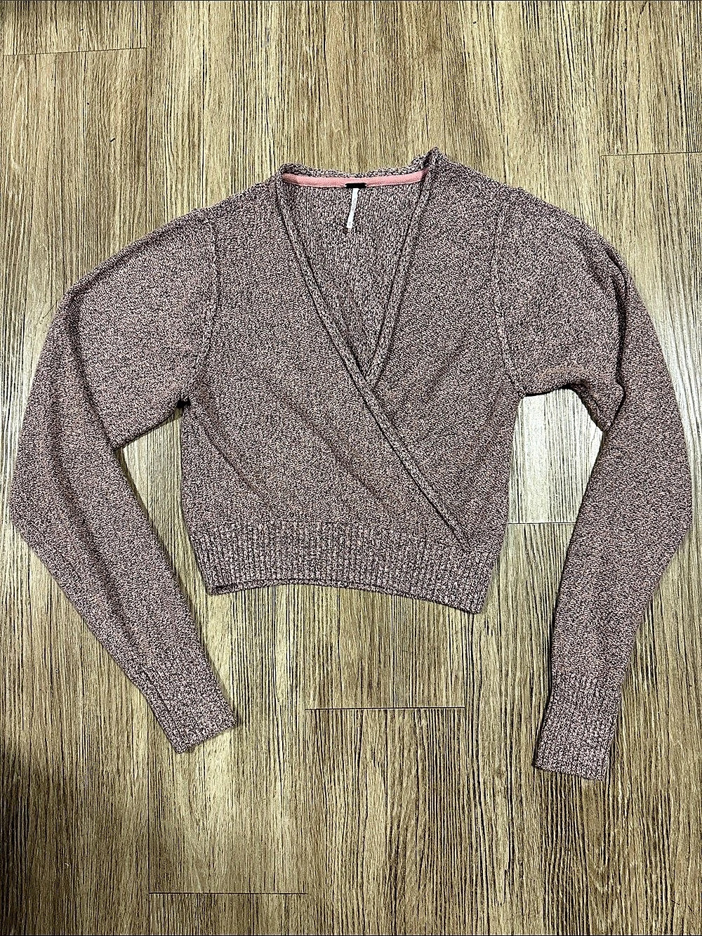 Free People Snowfall Wrap Sweater XS